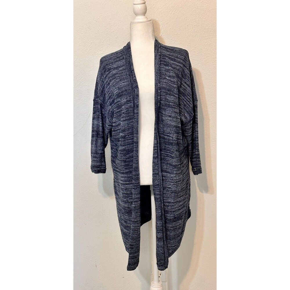 J Jill Pure Jill Size L Linen Blend Open Front Shirttail Cardigan Minimalist